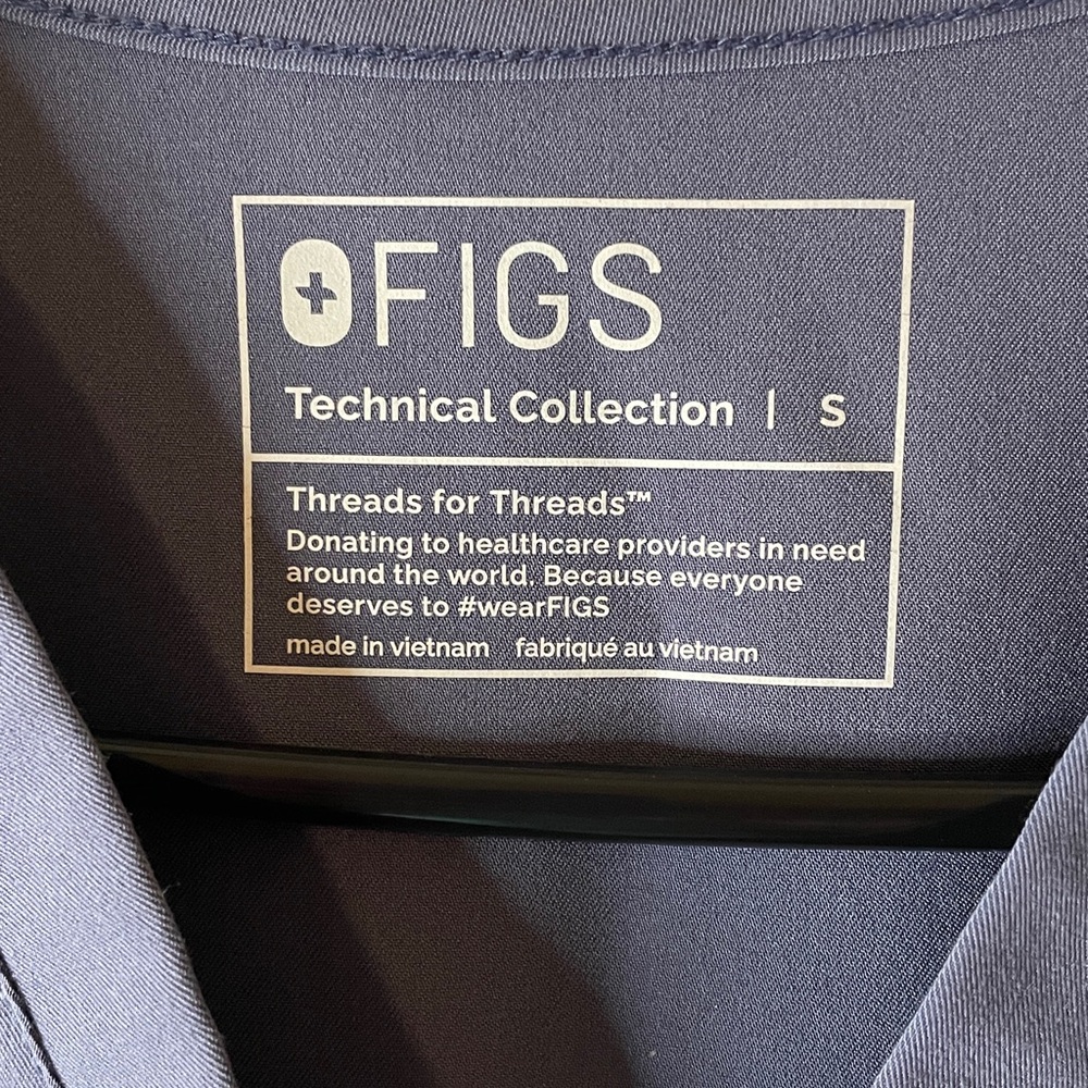 Figs Space Navy color 2704, V-Neck Scrub Top